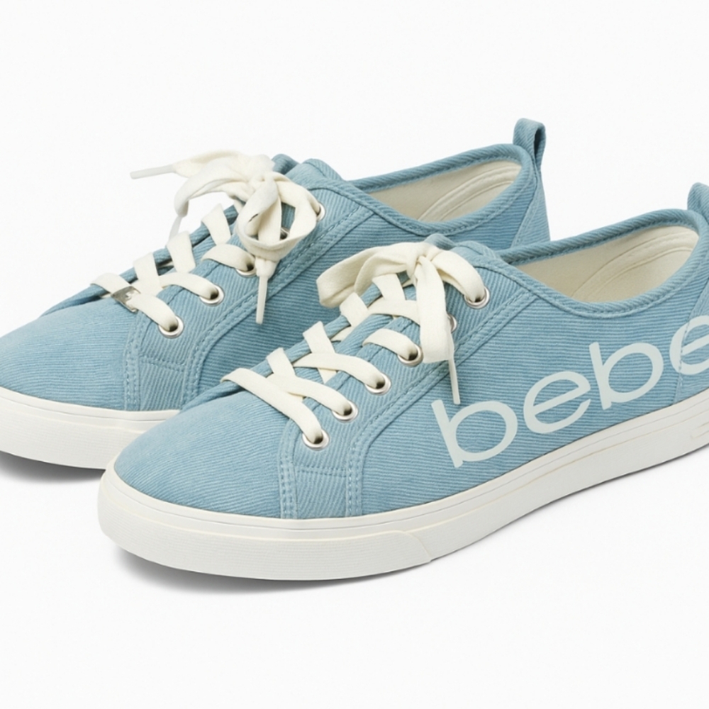 💙 Bebe Light Denim Sneakers | Size 5